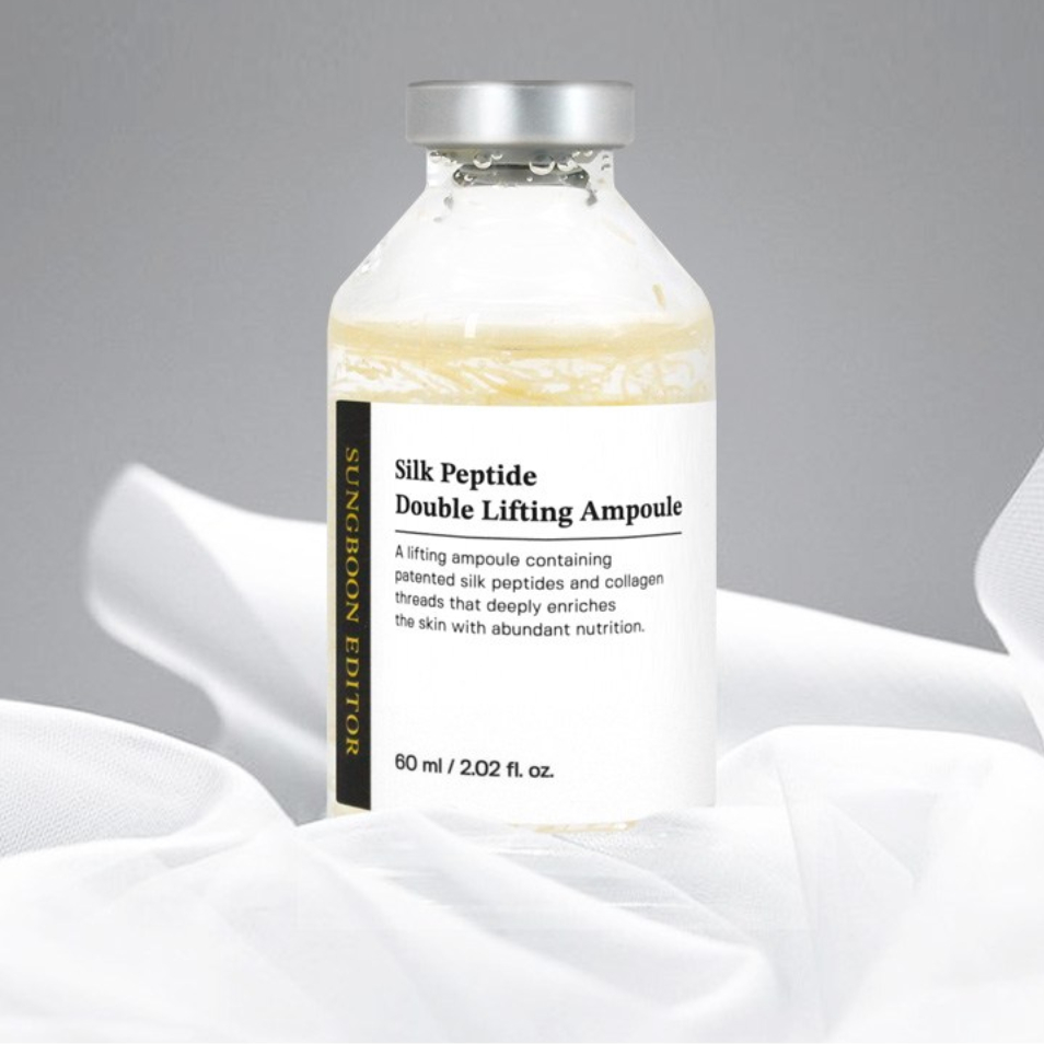 Sungboon Editor Silk Peptide Double Lifting Ampoule 35mL แอมพูลไหมเปปไทด์และไหมคอลลาเจน ช่วยลดริ้วรอ