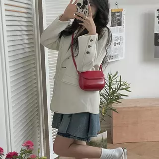 กระเป๋าเซดเดิล สไตล์เกาหลี มินิมอล สีพาสเทล - ตธีมวินเทจ & เหมาะสำหรับการทำงานประจำวัน