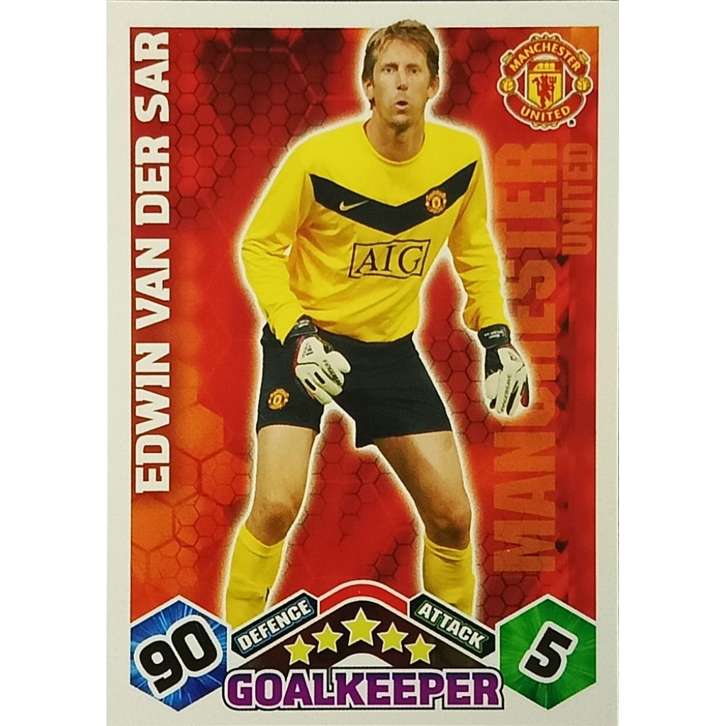Card Edwin Van Der Sar Manchester United Match Attax 2009-2010