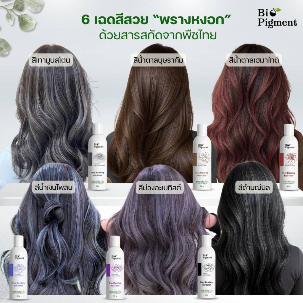 (พร้อมส่ง) BIO PIGMENT ผลิตภัณฑ์ย้อมผมหงอกสูตรอ่อนโยน สำหรับคนที่แพ้ง่ายโดยเฉพาะ