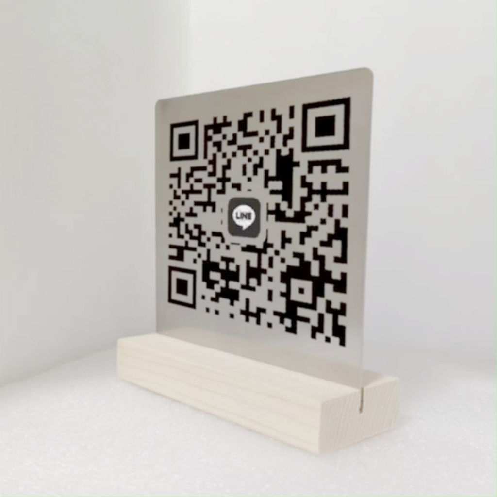 แผ่นป้าย แสกน QR CODE สแตนเลส สั่งทำ