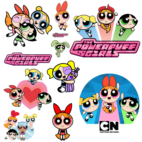 ตัวรีดการ์ตูนสุดฮิต  🌈 Powerpuffgirls 🌈 รีดง่ายแผ่นฟิมล์รีดร้อนติดเสื้อ 🌈