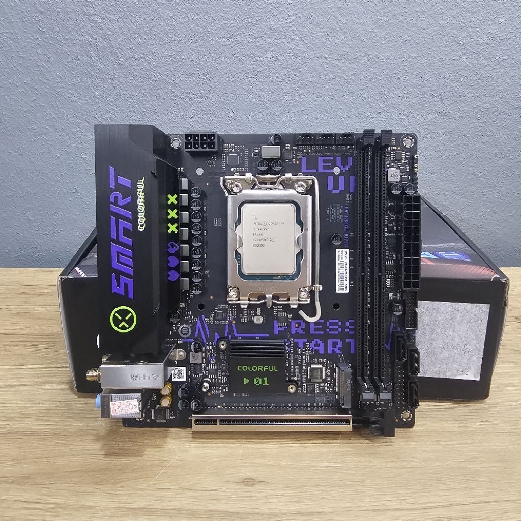 i7 12700F+MB mini itx colorful H610i smart WIFI มือสองครบกล่อง