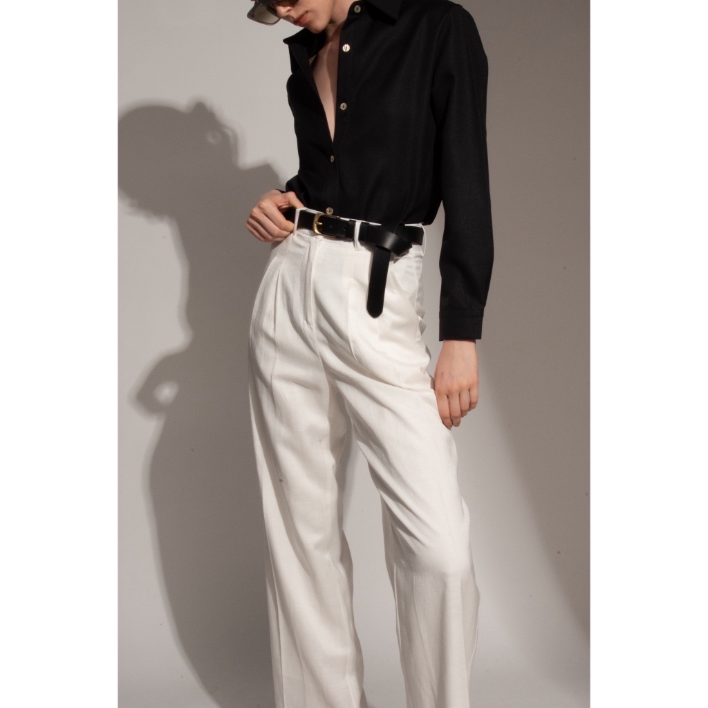 MMCHIC Linen Pants (White)