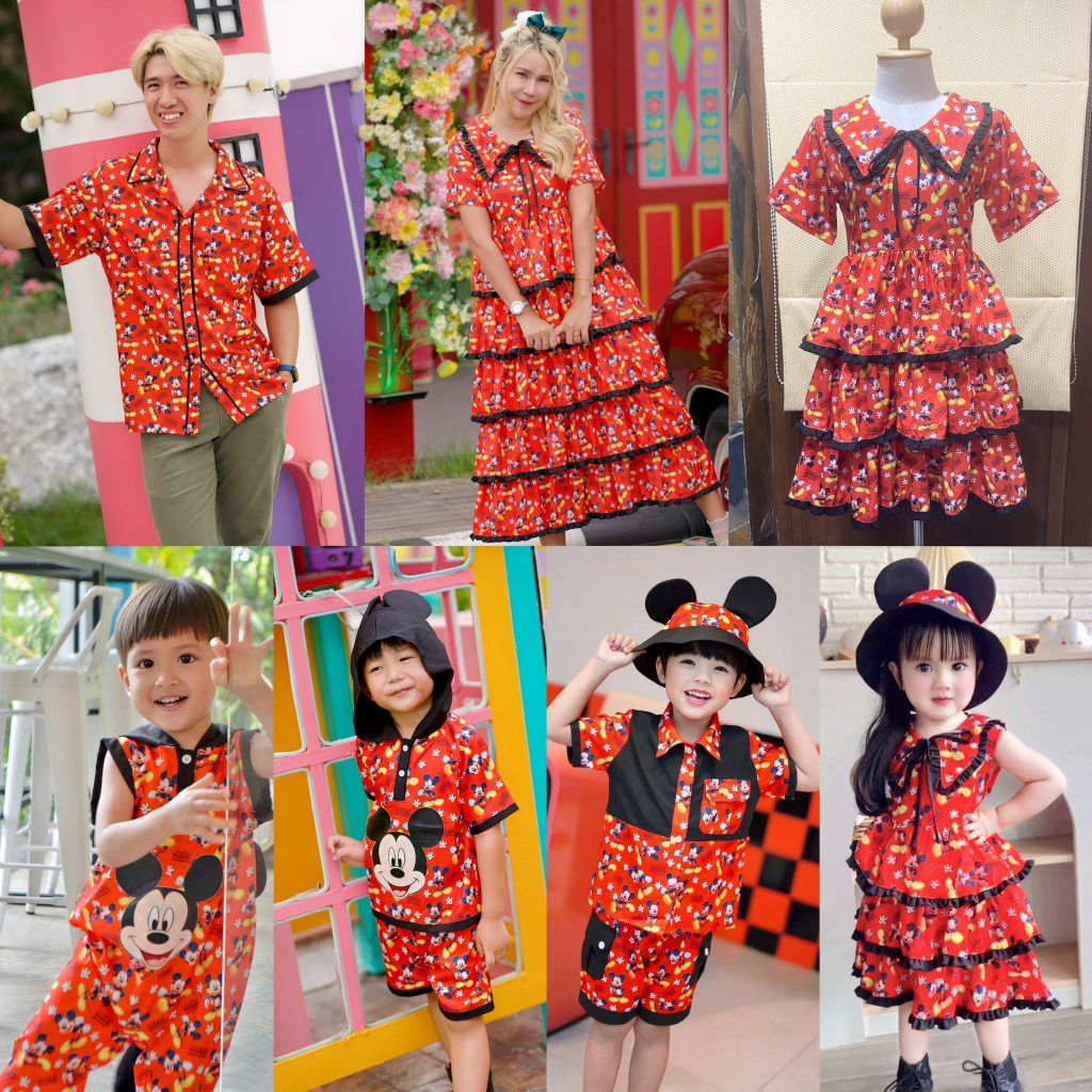 ชุดครอบครัว Mickey Family Set  ชุดเด็กผู้ชาย  เด็กผู้หญิง ลายการ์ตูน  น่ารัก
