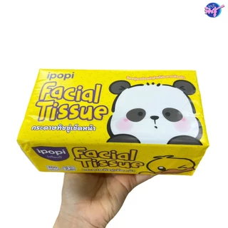 [ยกลัง] ipopi ไอป๊อปปี้ แพนด้า กระดาษทิชชู่เช็ดหน้า ยกลัง 10 แพค ห่อละ 200 แผ่น หนา 2 ชั้น แพค 4 ห่อ