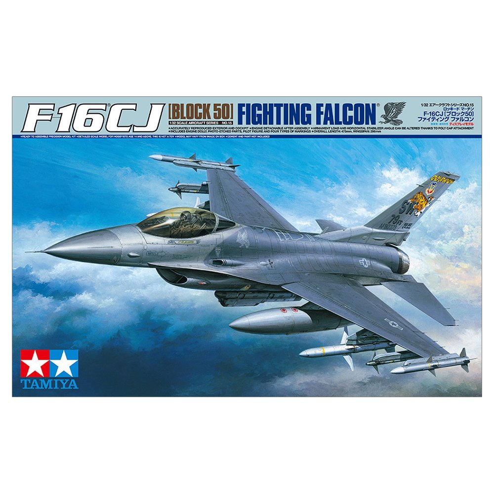 พลาสติก โมเดล ประกอบ TAMIYA สเกล 1/32 F-16CJ (Block 50) Fighting Falcon (60315)