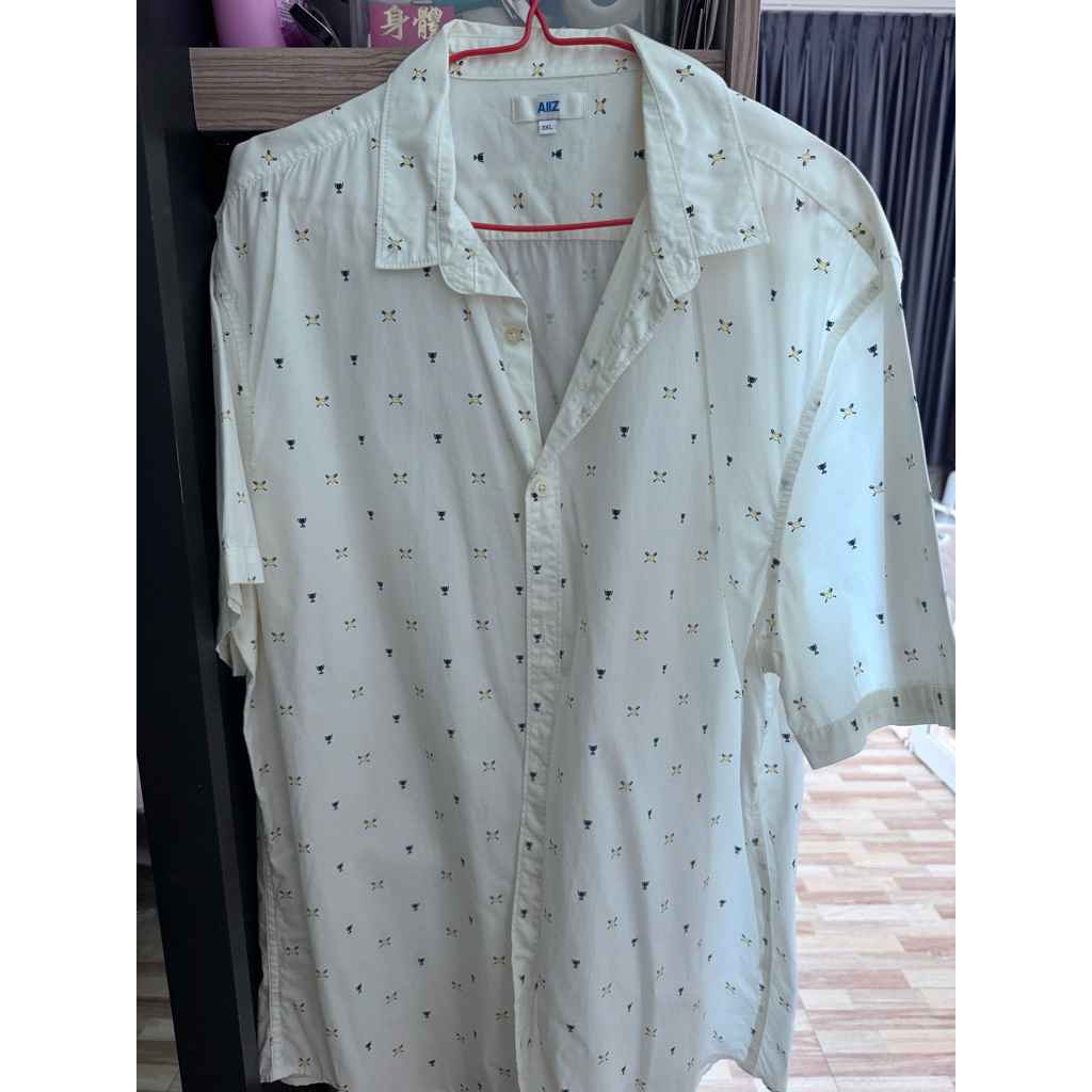 เสื้อเชิ้ตผู้ชายมือสอง แบรนด์ AllZ ไซต์ 3xl สีสด