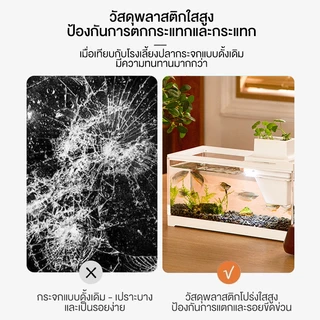 ตู้ปลาขนาดเล็ก MINI โคมไฟตู้ปลา 30*13*19.3cm/17.1*7.8*10.5cm (พร้อมปั้มน้ำ+ไฟในตัว)