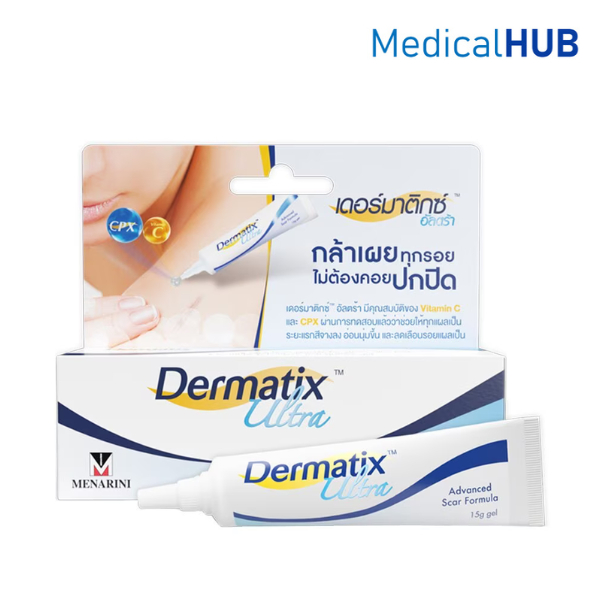 Dermatix Ultra Gel 15 g เดอร์มาติกซ์ อัลตร้า เจล เจลลด รอยแผลเป็น แผลเรียบเนียน ขนาด 15 กรัม 08899
