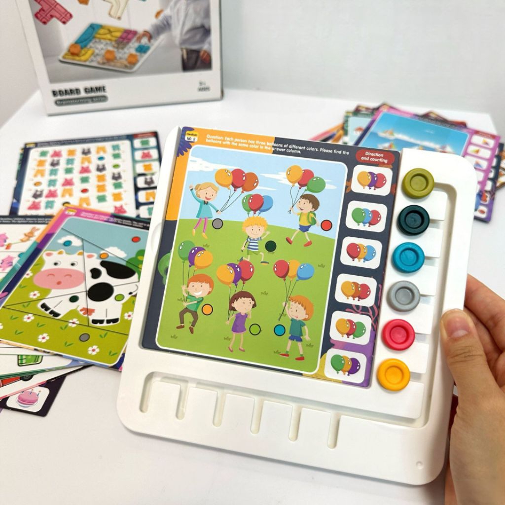เกมส์เด็ก Logic Game เกมส์จับคู่สี Think&Match เกมส์ฝึกสมองสำหรับเด็กๆ และเกมส์เรียงบล็อก ของเล่นเสริมพัฒนาการ
