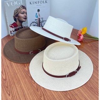 หมวกสานทรง Dumont ทรงสวยๆเท่ห์ๆ พร้อมส่งด่วนจากไทย B082