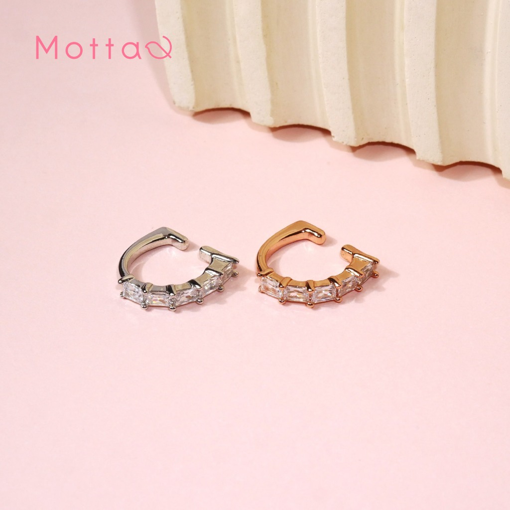 Motta Earring Ear Cuf ต่างหูข้างเดียวชุบของคำขาวดีไซน์เรียบหรู