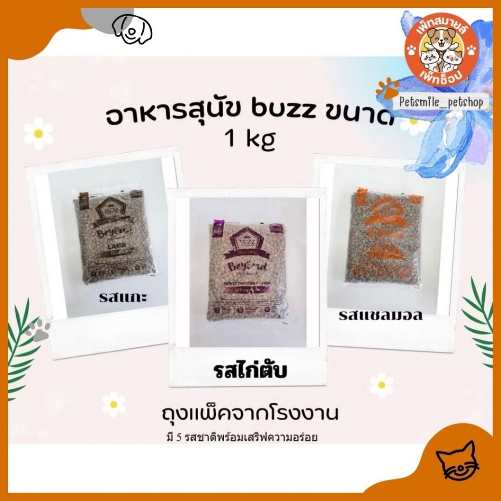 Buzz Beyond บัซซ์ บียอนด์ อาหารแมว อาหารแมวเกรดพรีเมี่ยม แบ่งกิโล 4 กิโลกรัม (ถุงแบ่งจากโรงงาน)