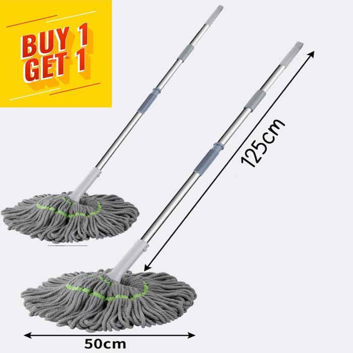 2 ชิ้นสุดคุ้ม ไม้ถูพื้นแบบบิด  Magic Mop ผ้าไมโครไฟเบอร์ 150g