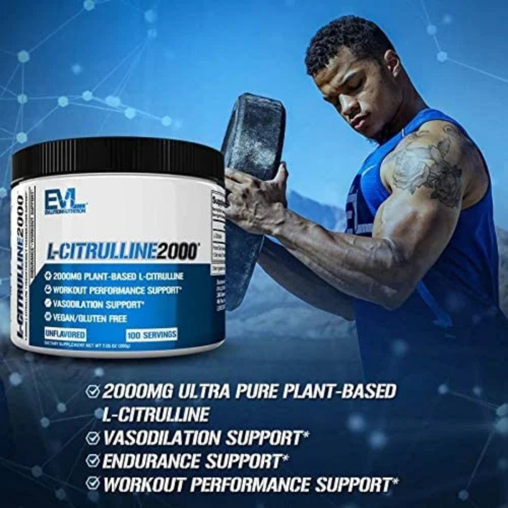 EVL L-Citrulline Powder 2000mg – ขนาด 200 g. (Unflavored) ราคา ถูกที่สุด ดีลบีเคเค แกลเลอรีภาพที่ 4