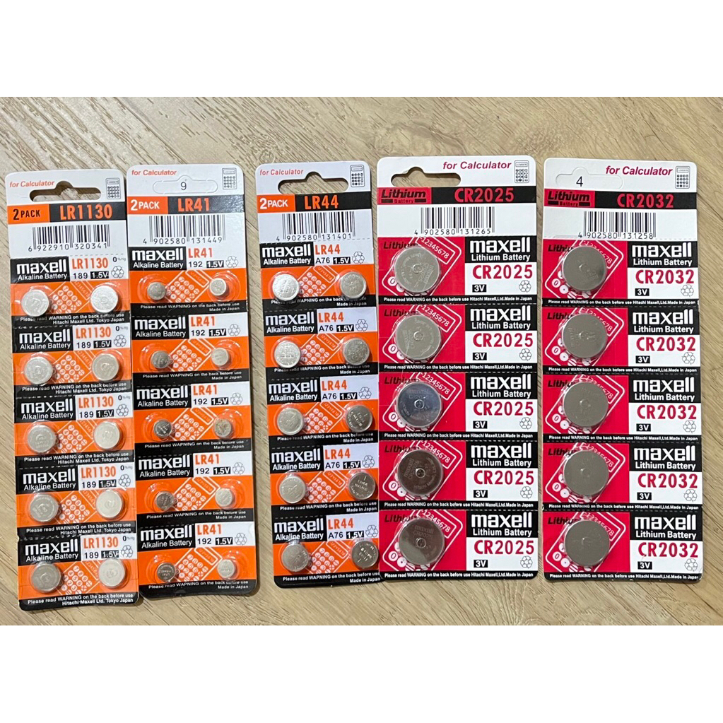 ถ่านกระดุม ยี่ห้อ Maxell เบอร์LR41 และเบอร์อื่นๆ