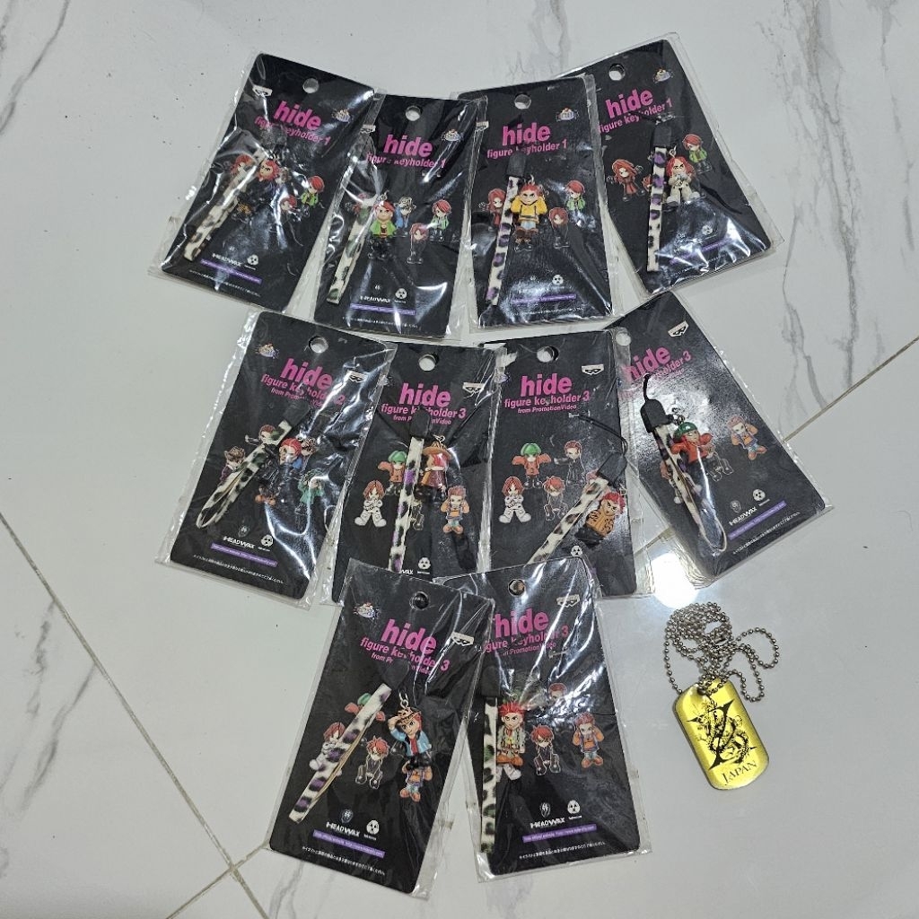 hide X Japan พวงกุญแจ ขายเหมา 10 ชิ้น แถม สร้อยแท็ก X Japan