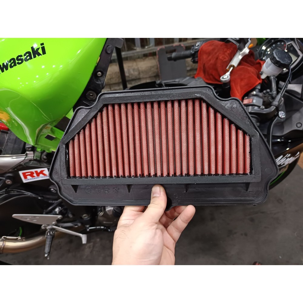 Hurricane กรองอากาศแต่ง ZX6r ZX6 แบบผ้า