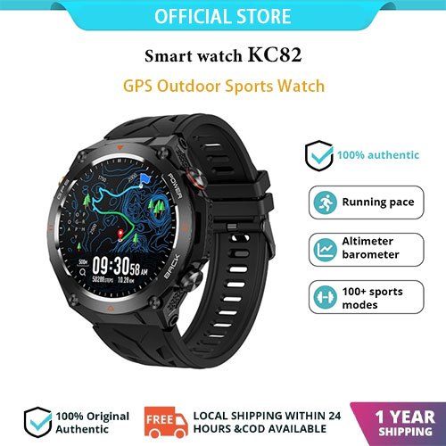 OPP0【GPS ในตัว】2025 Smart watch KC82 สมาร์ทวอทช์กันน้ำระดับIP68ติดตามแบบเรียลไทม์หน้าจอป้องกันรอยขีด