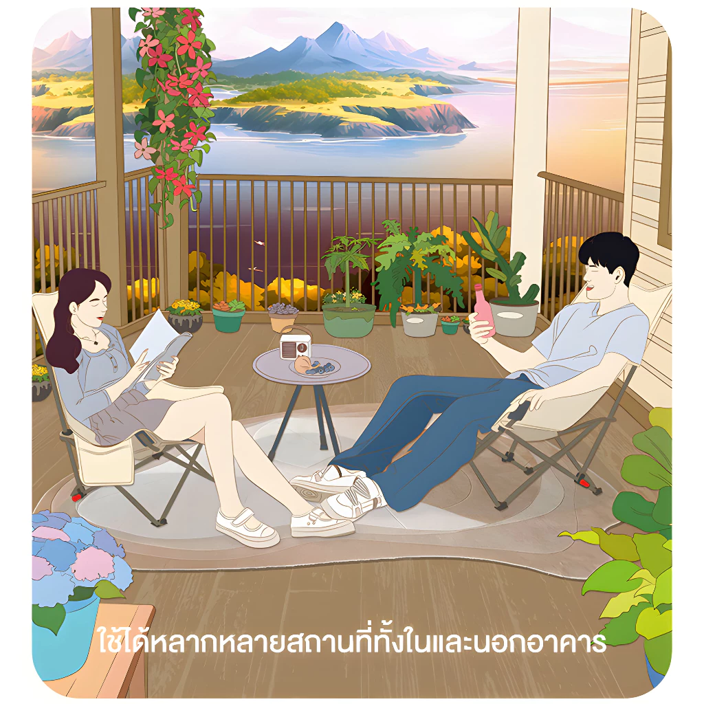 DoDo เก้าอี้แคมป์ปิ้ง เก้าอี้พับได้ เกียร์สามปรับได้ อุปกรณ์แค้มปิ้ง ปิคนิค ตกปลา แถมถุงเก็บ รับน้ำหนัก 500KG thumbnail 5