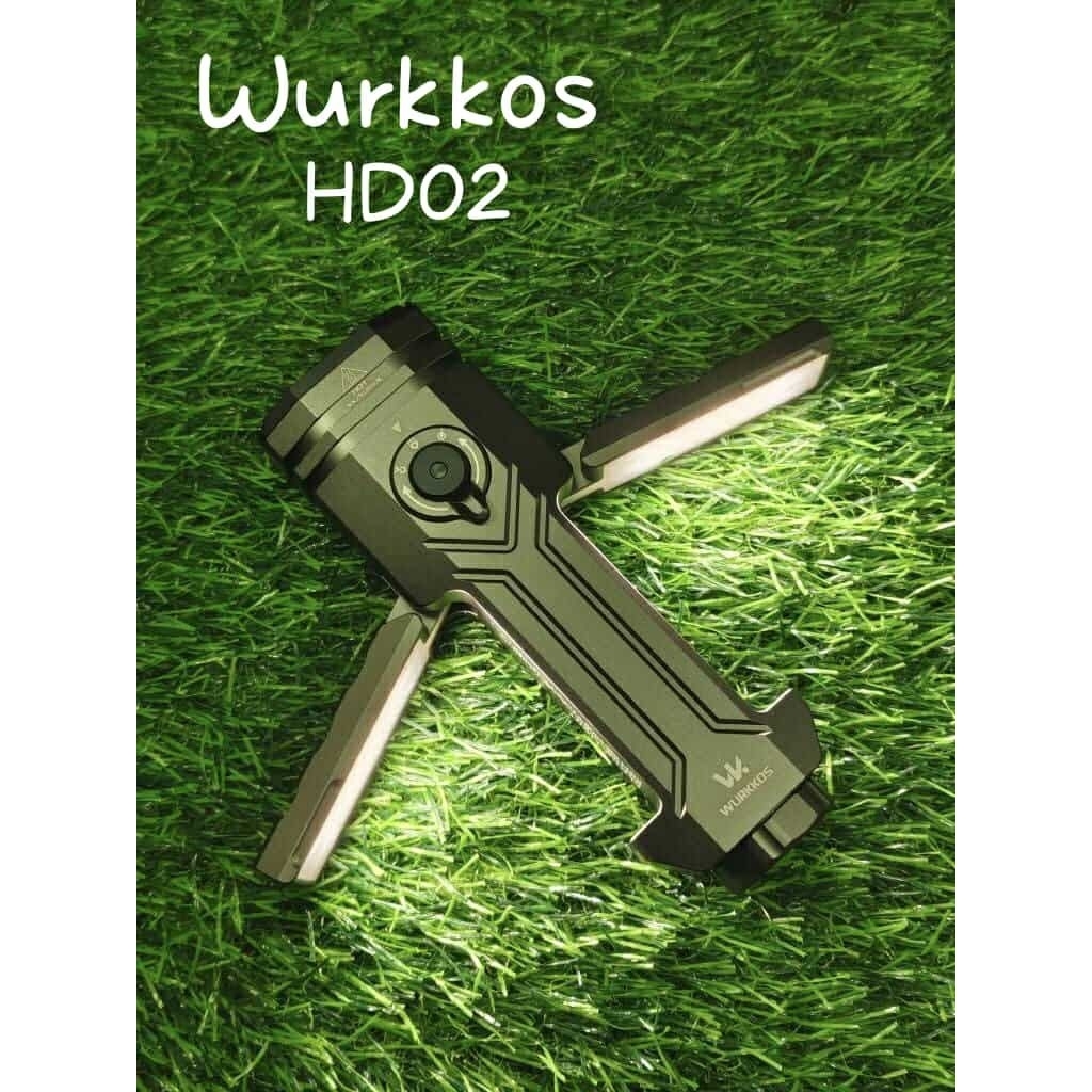 Wurkkos  HD02 ไฟฉายพับ,Quad-Beam, 21700, 334M,3200ลูเมน,Spotlight/ Green Laser และไฟเลี้ยวสำหรับจักร