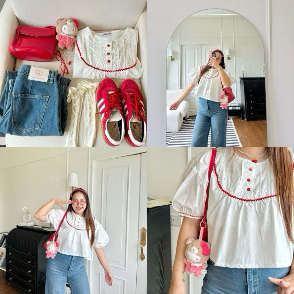 Dollar cherry top🍒💭”เสื้อที่สาวอาวอวบไม่มีไม่ได้!“