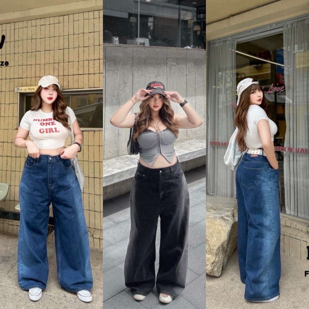 Chubby Supi - 🩵LC BUGGY JEANS🩵 กางเกงยีนส์ทรงกระบอกเฟดข้าง (lc)