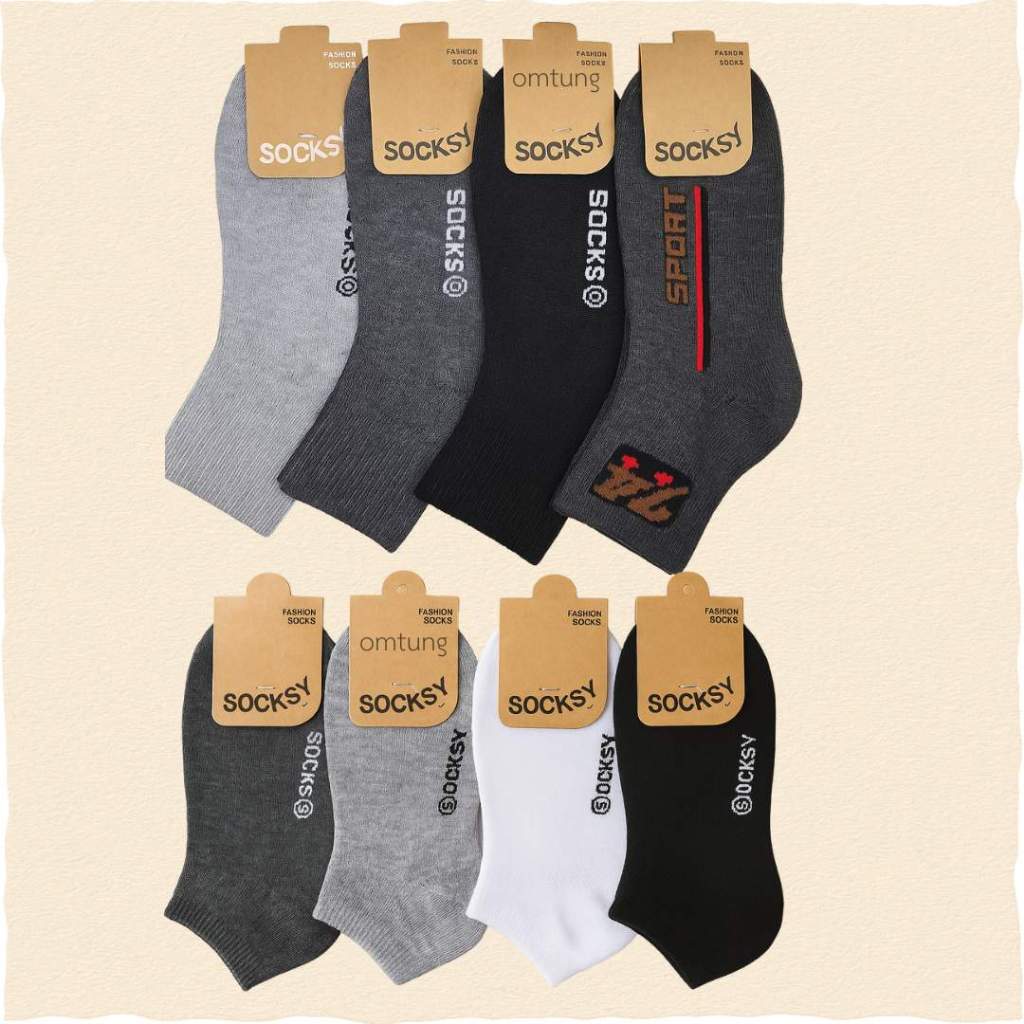 ถุงเท้าข้อกลางและตาตุ่ม ราคาถูก มีหลายแบบ socksy ราคาต่อ 1 คู่