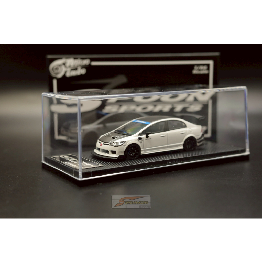 MICROTURBO 1/64 Honda Civic FD2 Spoon Metallic White