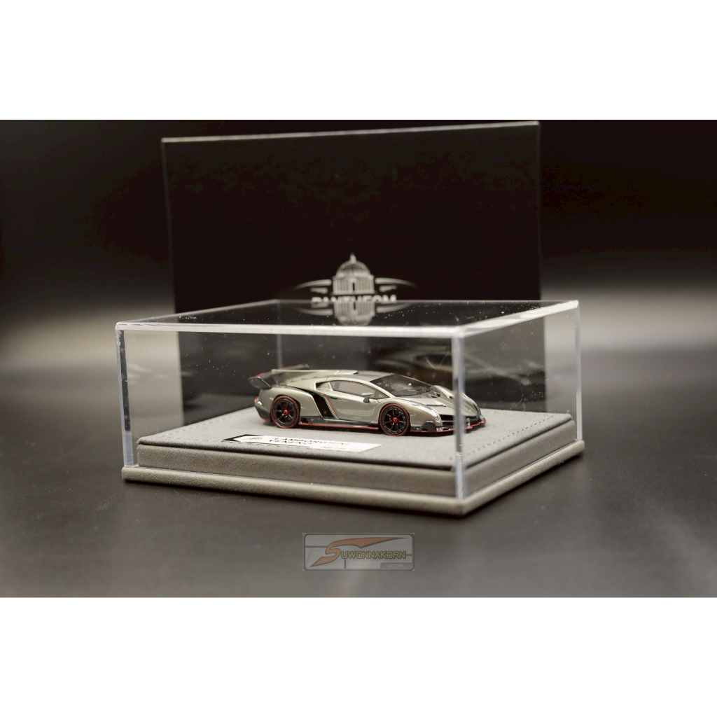 Pantheom 1/64 Lamborghini Veneno Grigio Metalluro