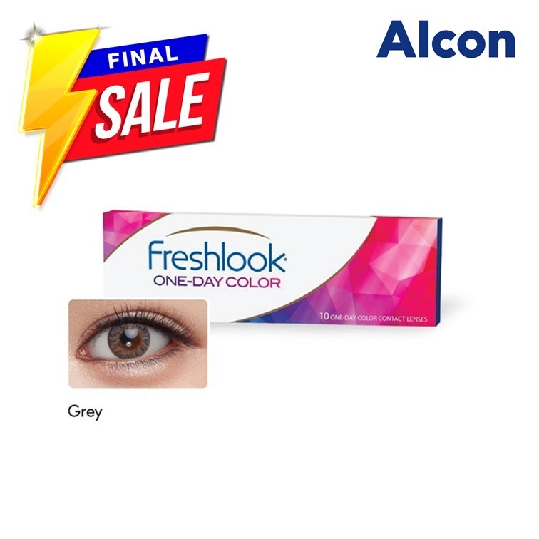 [หมดอายุ: 06-08/2569] Alcon Freshlook One Day Color สี Grey รายวัน คอนแทคเลนส์สี ออลคอน กล่อง 10 ชิ้น