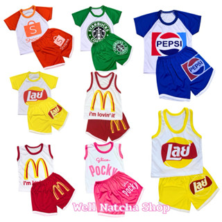 ชุดเด็ก ชุดเสื้อแขนสั้น กางเกงขาสั้น ผ้าไมโคร (6-12 เดือน)