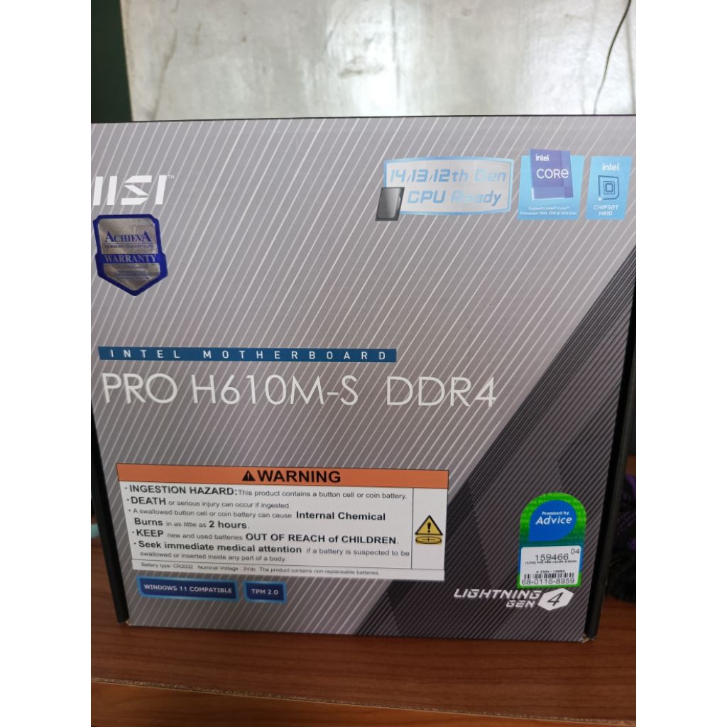 มือสองสภาพใหม่มาก pro h610m-s ddr4 ประกันแอดไวด์