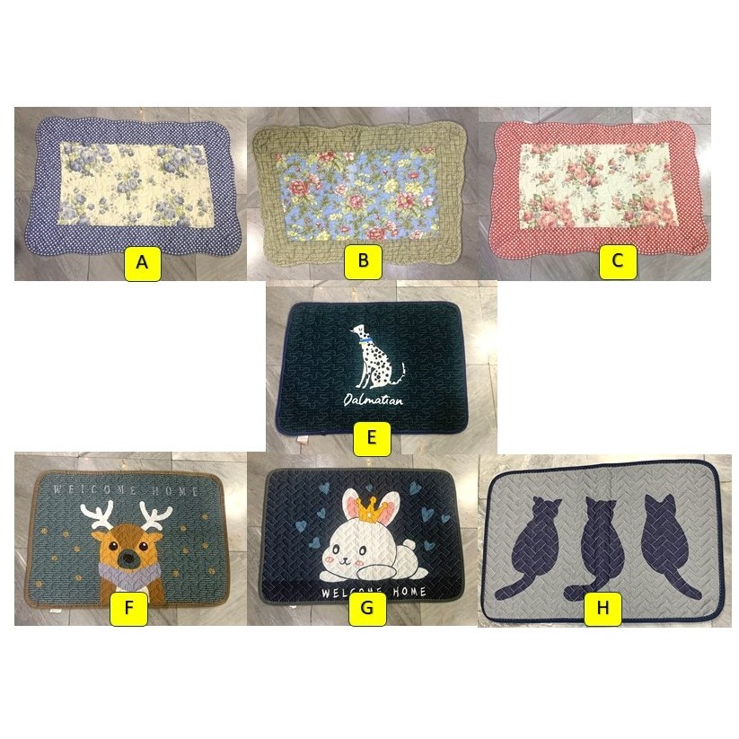 พรมเช็ดเท้า ผ้าต่อ ผ้าฝ้ายวินเทจ เกรดพรีเมี่ยม กันลื่น ขนาด 50x130 ซม. มี 6 ลาย (ของใหม่มือหนึ่งจากต่างประเทศ)