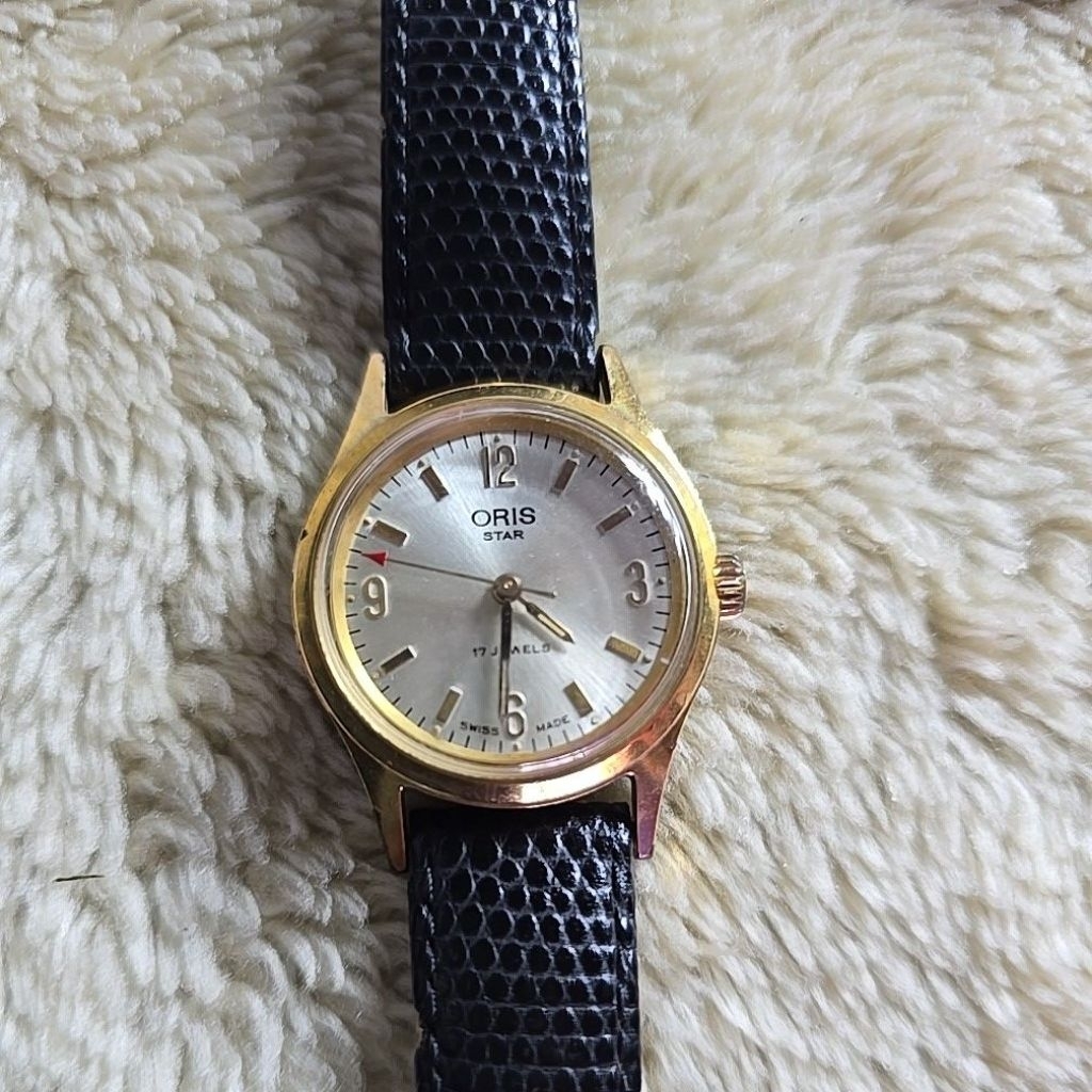 Vintage Oris Star 17 Golden Mechanical Women’s Watch In Working Order