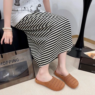 D488 รองเท้าแตะเปิดส้น ยางพารา น้ำหนักเบา มีกันลื่น ใส่สบาย