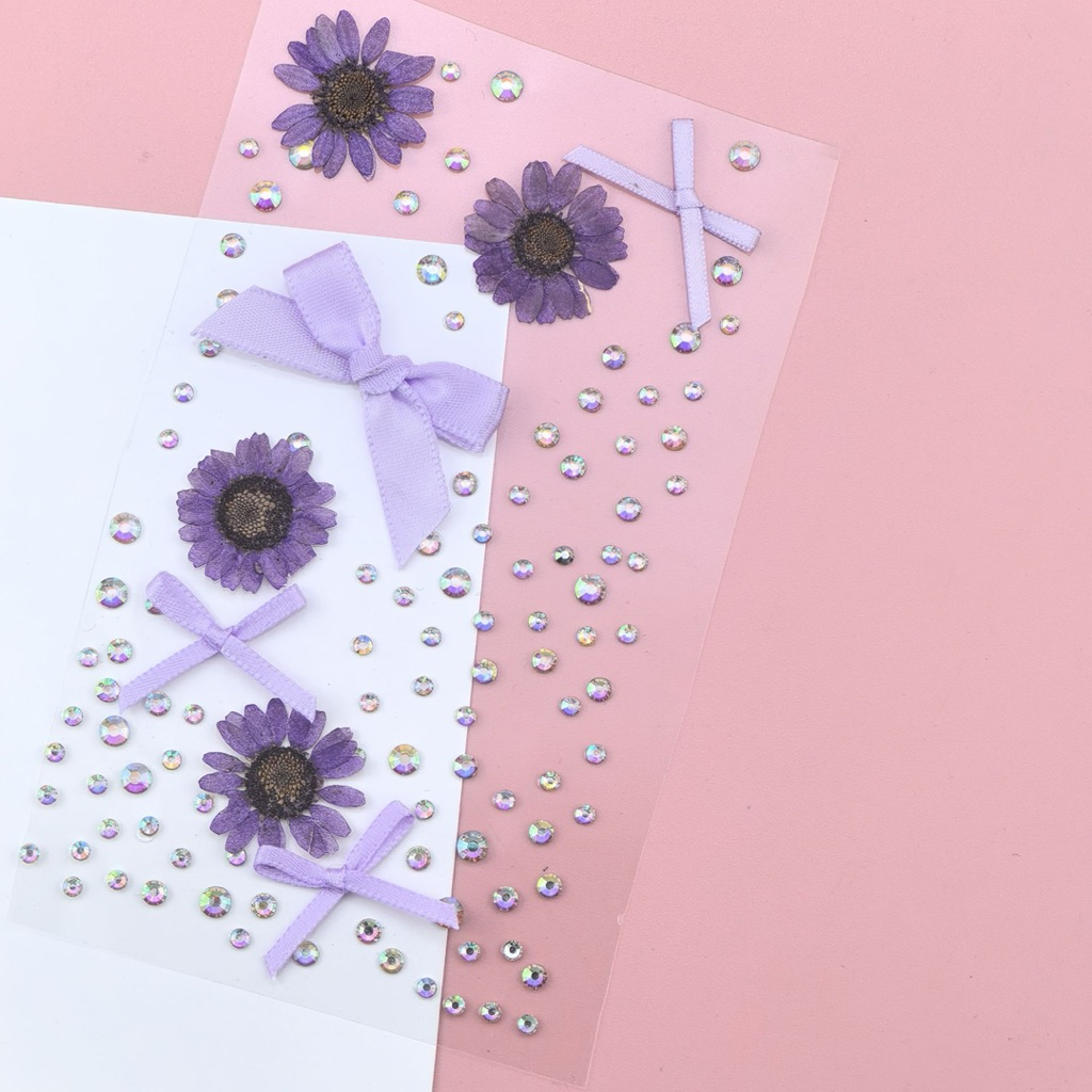 สติ๊กเกอร์มีกาวในตัวติดหน้า กลีบดอกไม้แห้ง ประดับตกแต่งหน้าสินค้าพร้อมส่งจากไทย🇹🇭