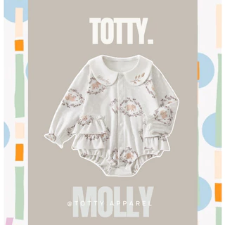 totty.apparel ชุดเด็กแรกเกิดผู้หญิง บอดี้สูทเด็กอ่อน 0-12เดือน ลายน่ารัก ผ้าเนื้อดีมาก (0085)