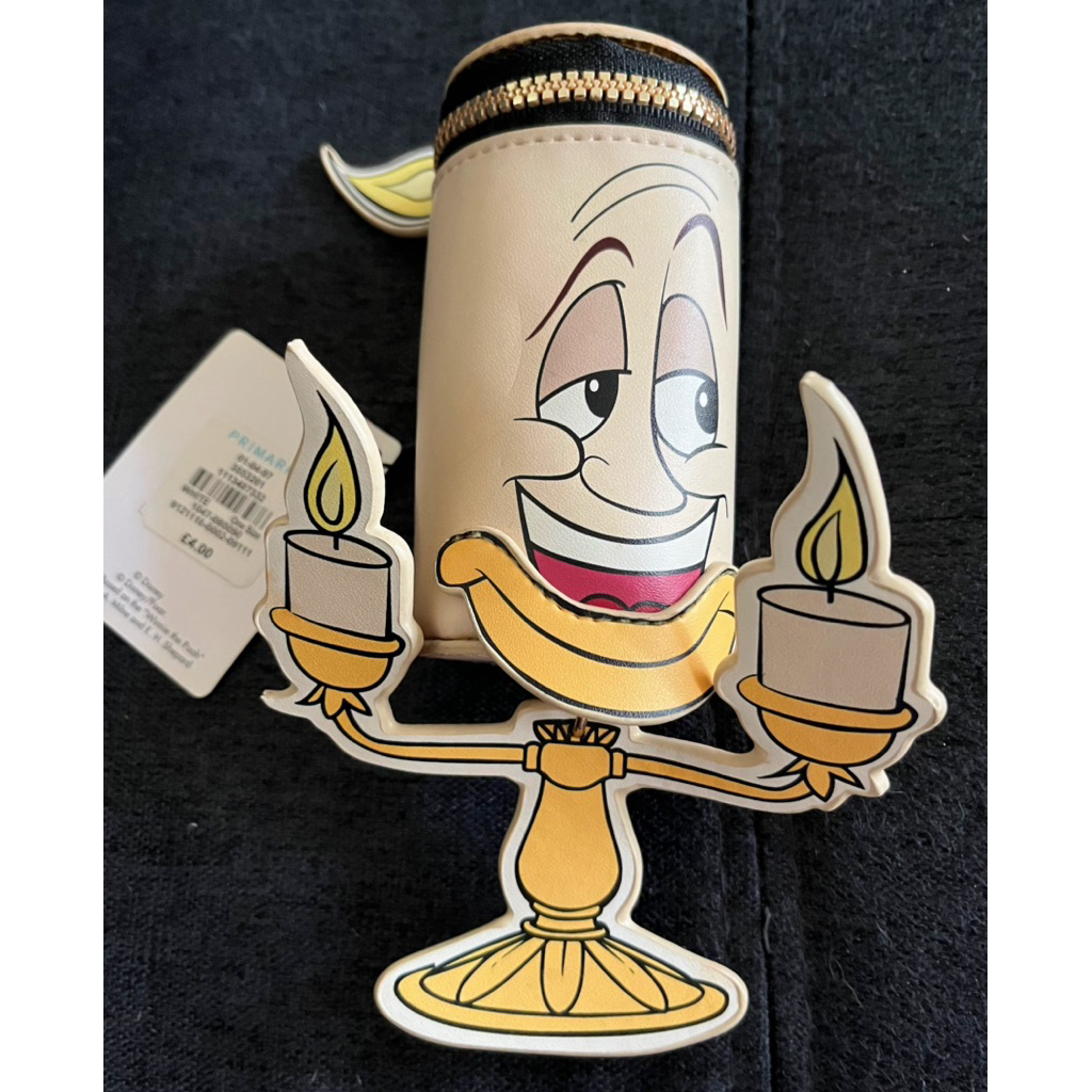 Lumiere คาแร็คเตอร์ใน Beauty & The Beast เป็นกระเป๋าซิปใส่เหรียญ-ใส่ตังค์หรือ ipod หรือหูฟัง
