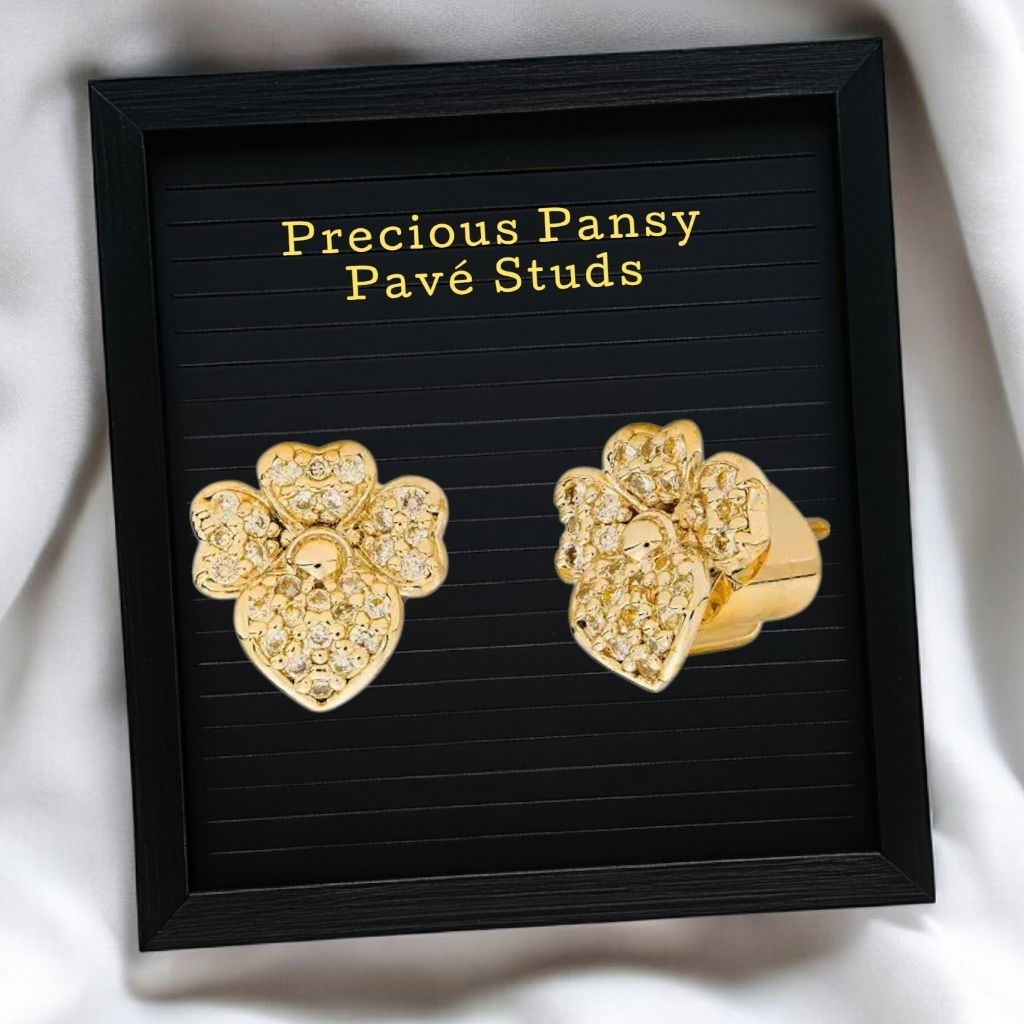 ต่างหู สร้อยคอ Precious Pansy earrings / necklace/ flex cuff
