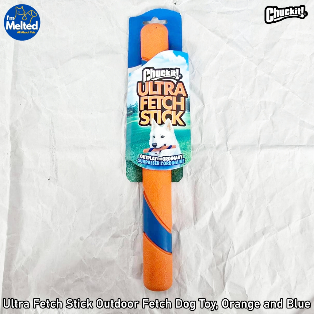 Chuckit! - Ultra Fetch Stick Outdoor Fetch Dog Toy, Orange and Blue ของเล่นสุนัข