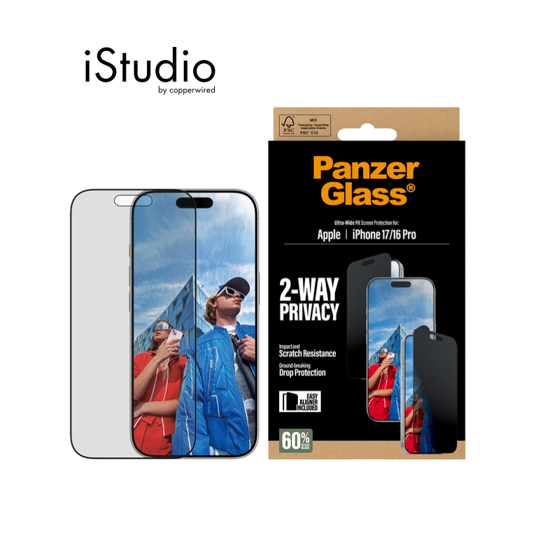 PANZERGLASS ฟิล์มกระจก Ultra Wide Fit Privacy for iPhone 17 ทุกรุ่น | iStudio by copperwired