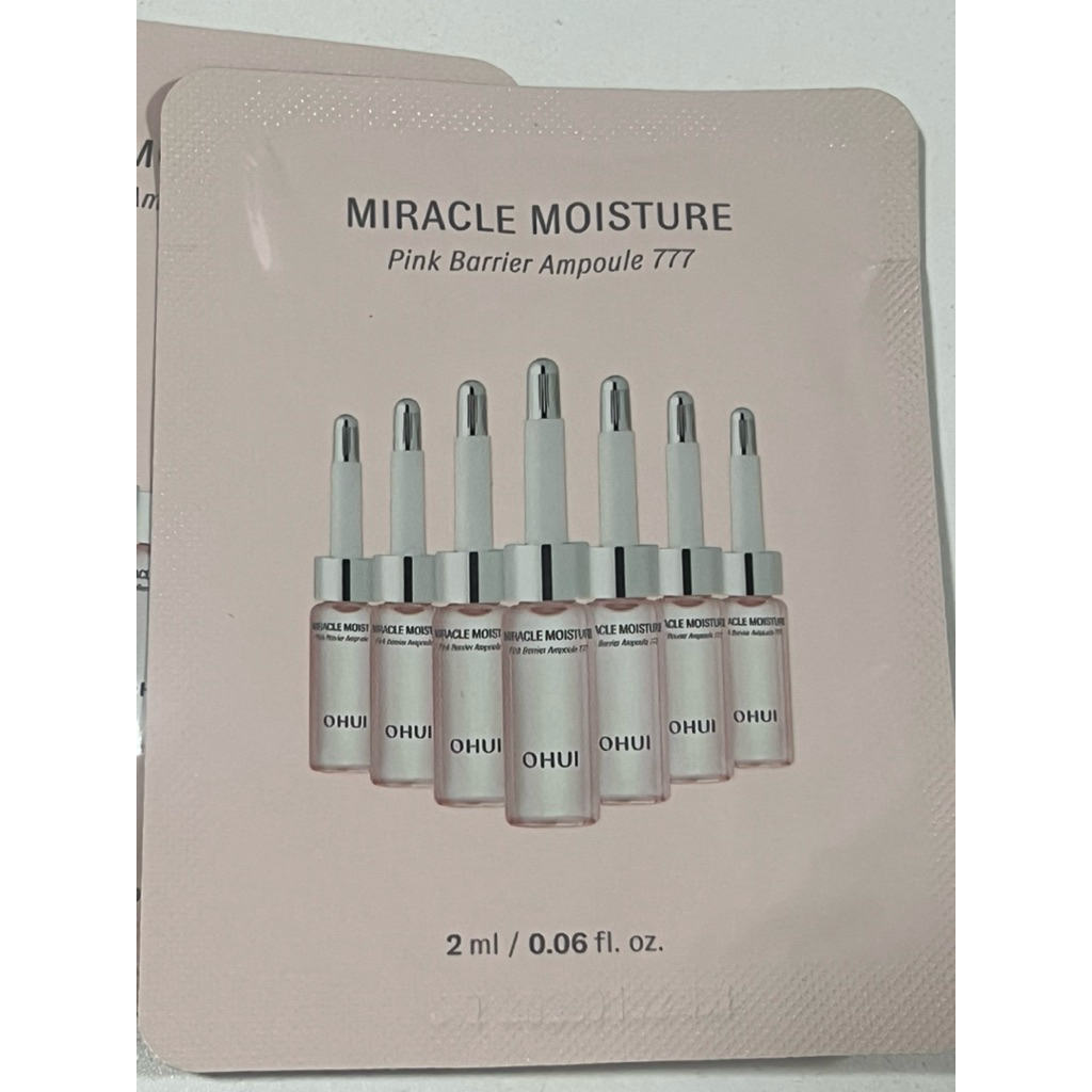 5pcs*2ml OHui Miracle Moisture 777 Pink Barrier Ampoule