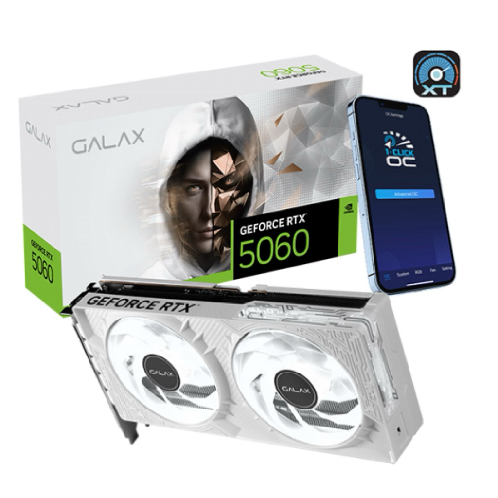 VGA GALAX RTX5060 1-CLICK OC WHITE (LAUNCH EDITION) 8GB (การ์ดจอมือสอง)