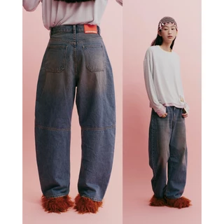 The Freckled Market - FKM Barrel Jeans กางเกงยีนส์ขากว้าง สีฟอก
