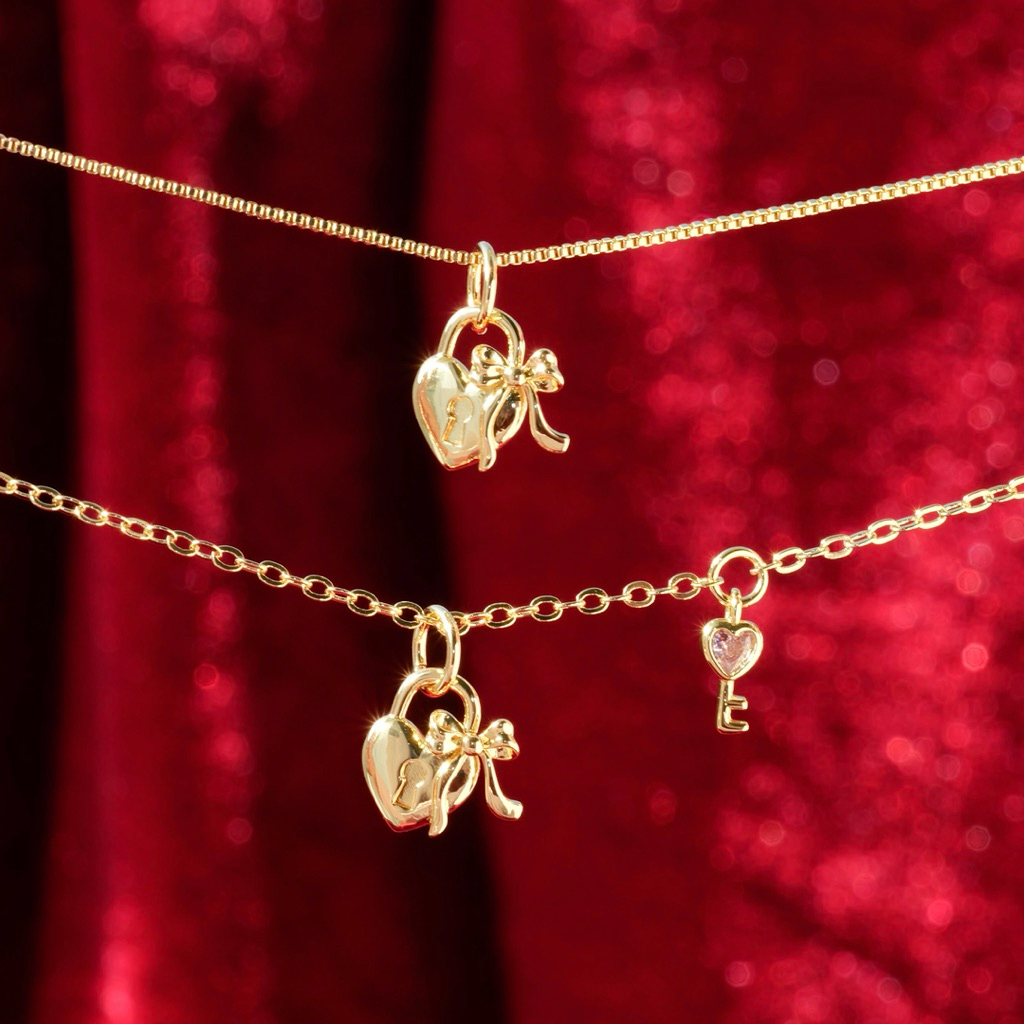 The Lucy The key of love necklace สร้อยคอกุญแจโบว์