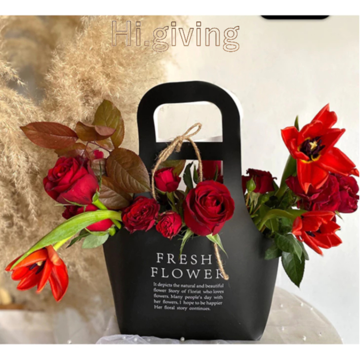 กระเป๋าใส่ดอกไม้ กระเป๋าหูหิ้วได้ จัดดอกไม้ หลากสี พร้อมส่ง ราคา ถูกที่สุด ดีลบีเคเค