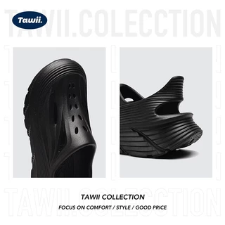 Tawii. รองเท้าแตะ รองเท้าแตะลําลอง กันลื่น UNISEX วัสดุ EVA กลางแจ้ง รองเท้าหัวโต ส้นหนา 5 ซม