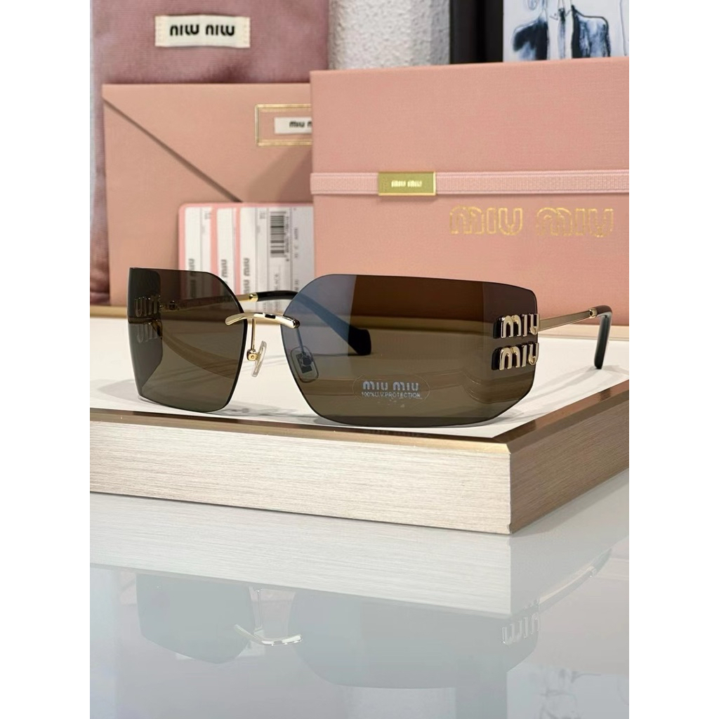 New🤩แว่นกันแดดแฟชั่น m*u smua54s ทรงโค้ง หรูหรามาก - รูปที่ 3